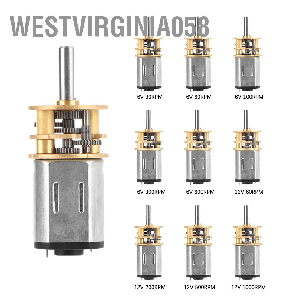 Westvirginia058 Động cơ hộp số DC6V / 12V GA13N20 điện cho mô hình ô tô Robot DIY