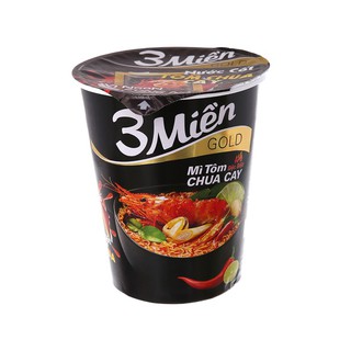 MÌ 3 MIỀN GOLD TÔM CHUA CAY ĐẶC BIỆT CỐC 65G