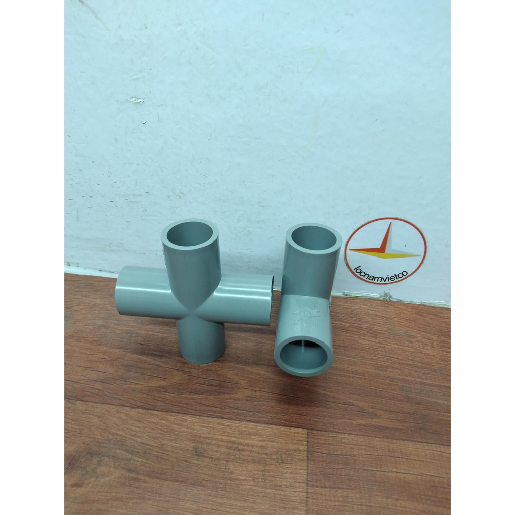 Chữ thập Pvc phi 21