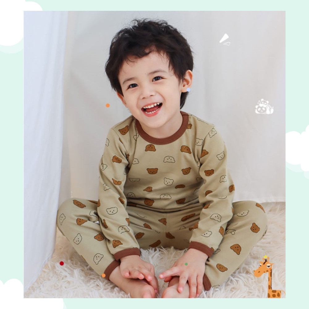 [Ảnh Thật] Bộ Dài Tay Thu Đông Cho Bé Trai/Gái Chất Cotton Mỏng Mềm Mịn Mã BN - 06 (Hàng Quảng Châu)