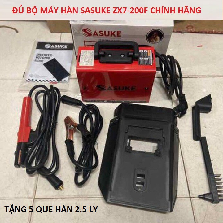 Máy Hàn Điện Tử Mini inverter Sasuke ZX7-200F Và ZX7-200N Chính Hãng Đầy Đủ Phụ Kiện Tặng 5 Que Hàn