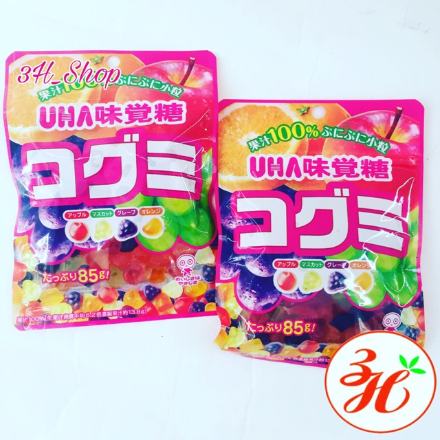Kẹo dẻo trái cây UHA date T4/24 Nhật bản