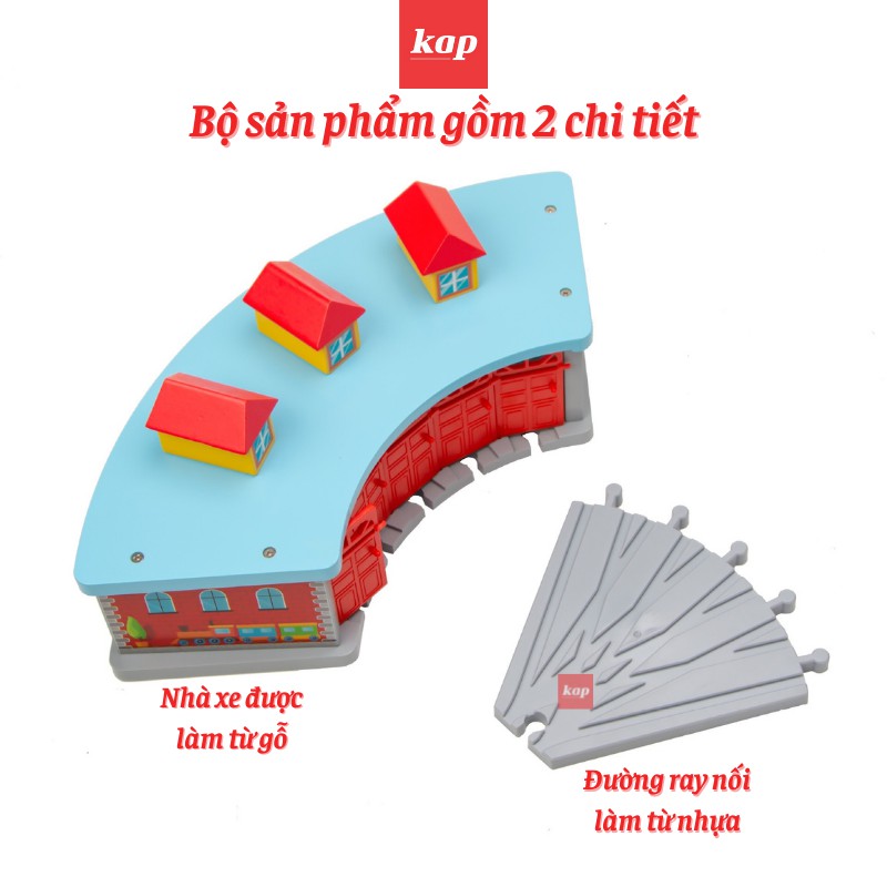 Nhà ga xe lửa (loại lớn), phụ kiện mô hình đường ray xe lửa gỗ