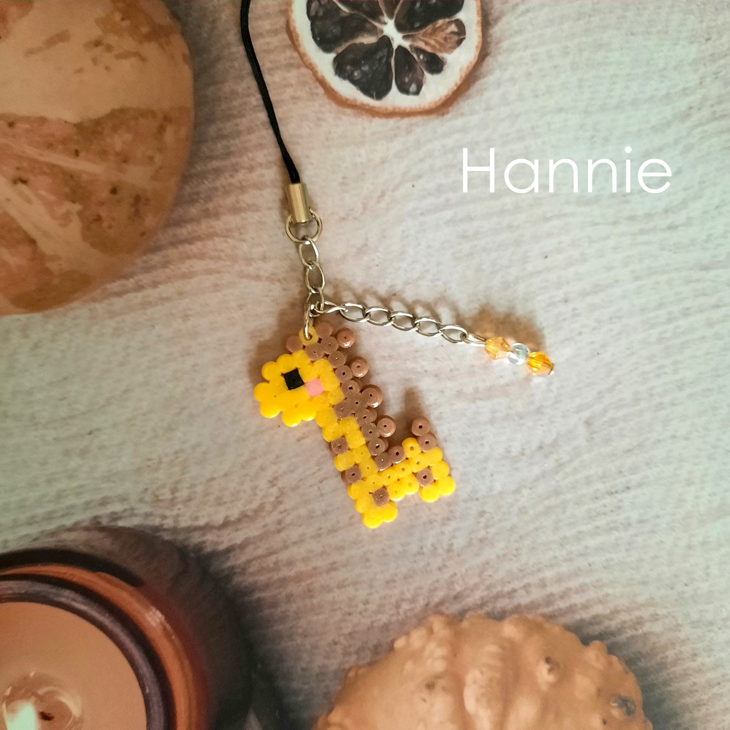 Móc khóa động vật hạt ủi hama/perler bead handmade - Phụ kiện dây treo túi xách balo chìa khóa điện thoại