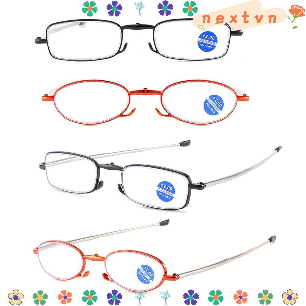 Kính đọc sách dạng gấp gọng kim loại tròng resin siêu nhẹ bảo vệ tầm nhìn độ cận +1.00~+4.0 phù hợp cho nam/ nữ