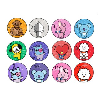 Cute phone button with BT21 printed image