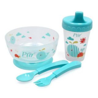 Bát, thìa, yếm ăn dặmBát – đĩa ăn dặm cho bé BỘ BÁT, CỐC, THÌA, DĨA TẬP ĂN PUR PUR5910 300ml