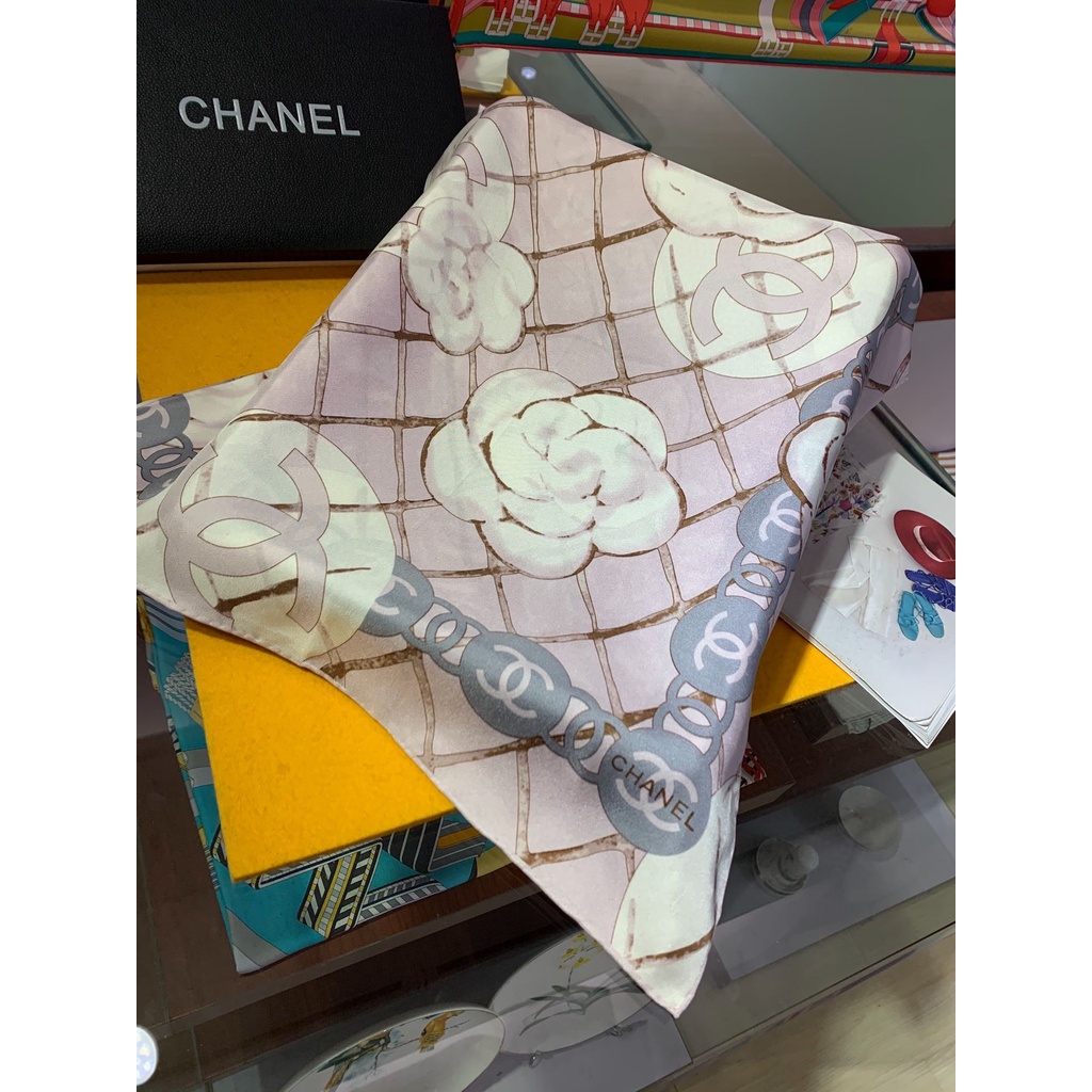 Khăn Lụa Vuông In Họa Tiết Sang Trọng 35 '' x35 ''