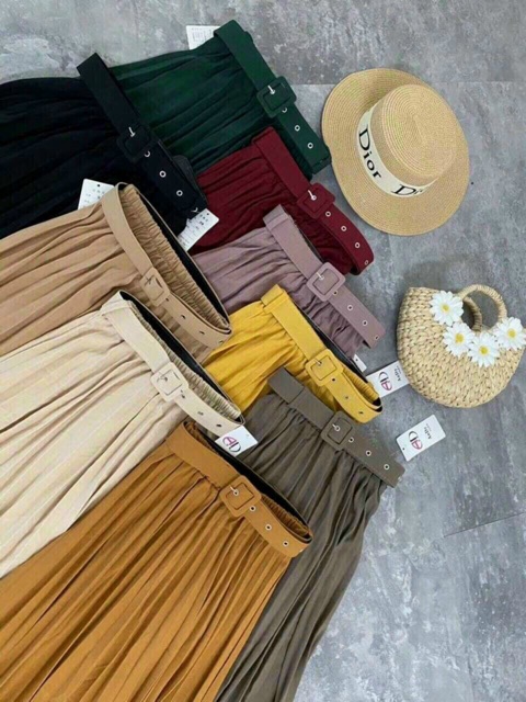 Chân váy midi xếp ly hàng đẹp Quảng Châu | BigBuy360 - bigbuy360.vn