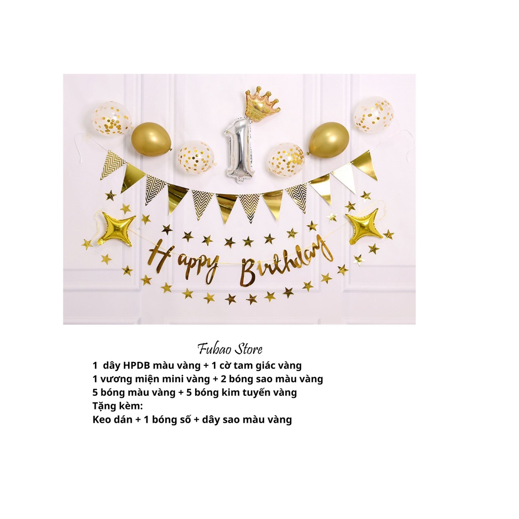 [RẺ VÔ ĐỊCH] Set trang trí sinh nhật cho bé, người lớn, party đơn giản Fubao Store