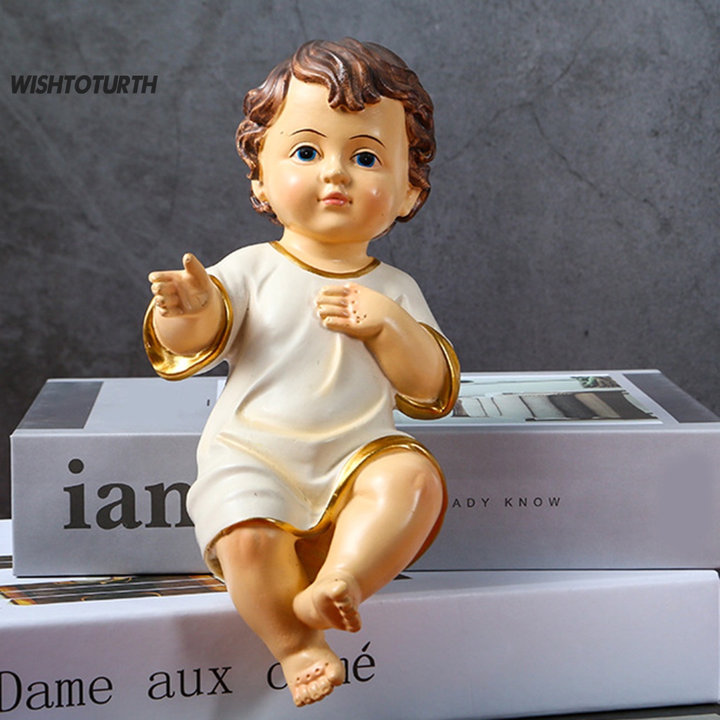 Bức Tượng Nhỏ Để Bàn Trang Trí Giáng Sinh Bằng Nhựa resin Hoạt Động Thiên Nhiên