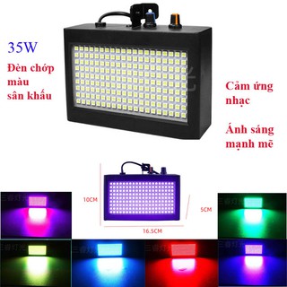 Đèn chớp sân khấu 35w ánh sáng màu hoặc trắng, cảm ứng nhạc cực nhạy, ánh sáng mạnh mẽ