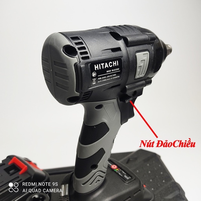 Máy Siết Bulong Hitachi 118V Model 2021 Lõi Đồng Không Chổi Than Tặng 1 Khẩu 22