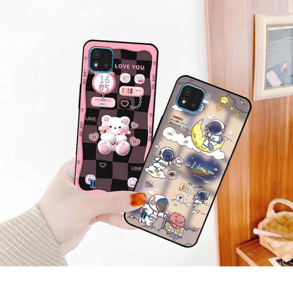 Ốp lưng Realme C20 hình gấu, vũ trụ ngân hà chibi. ốp chống sốc bền đẹp