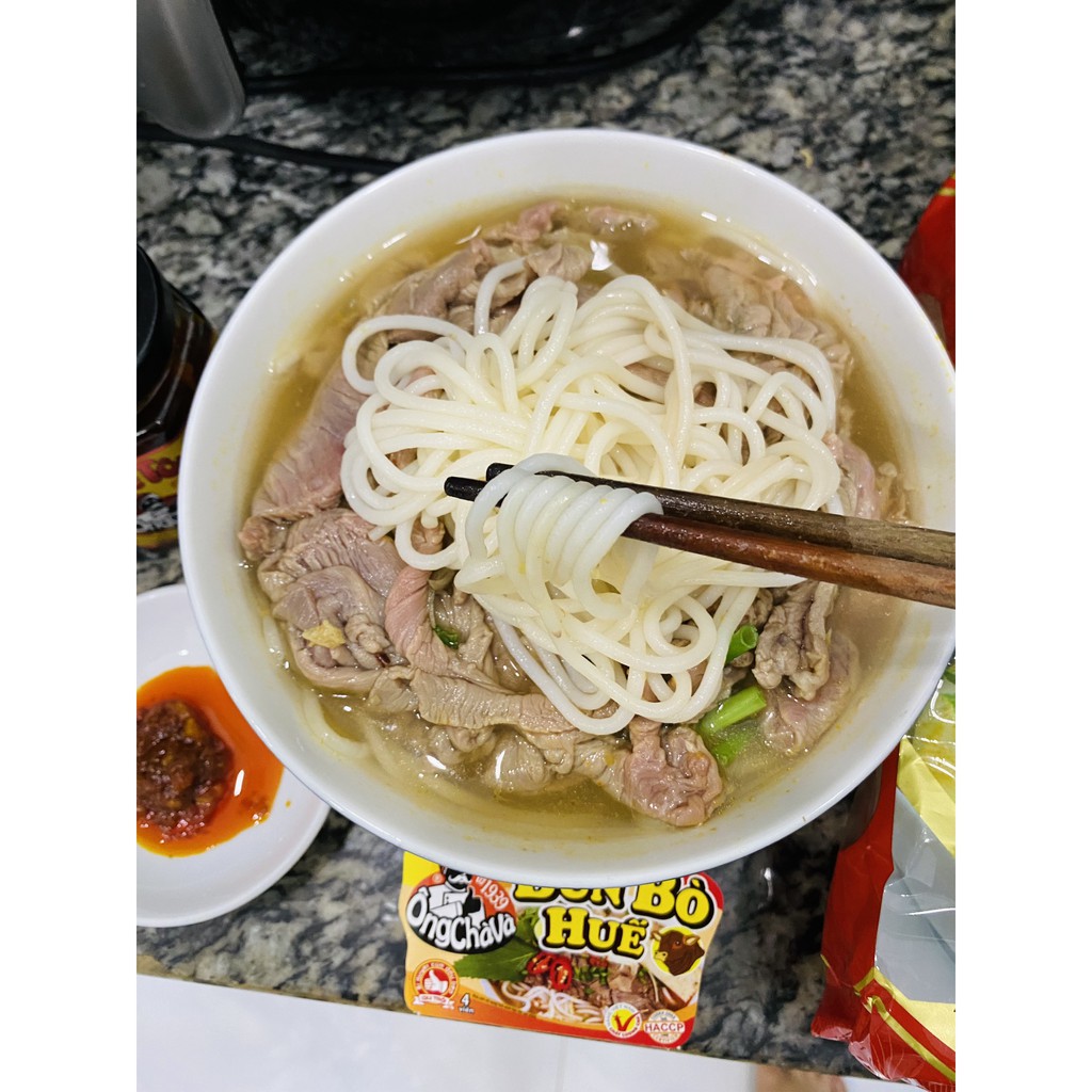 BÚN BÒ HUẾ KHÔ GIA BẢO 500GR, CỌNG BÚN TO NHƯ NGOÀI TIỆM MỀM NGON, SẢN PHẨM XUẤT KHẨU NƯỚC NGOÀI, loại xuất khẩu đạt chu