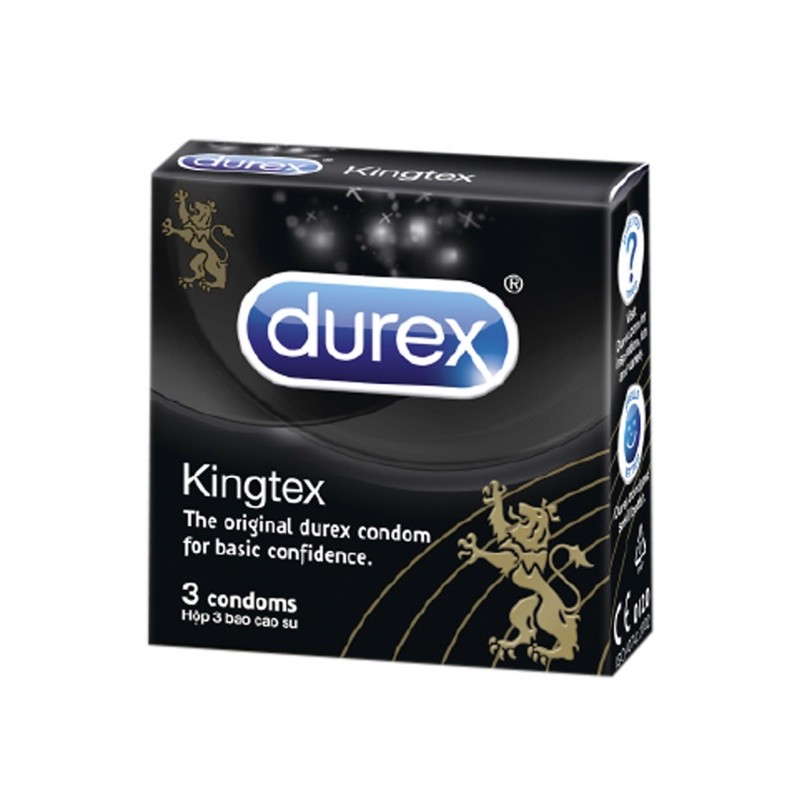 Bao cao su Durex KINGTEX ( HỘP 3 BAO ) - An toàn, sức khoẻ Mabu Shop