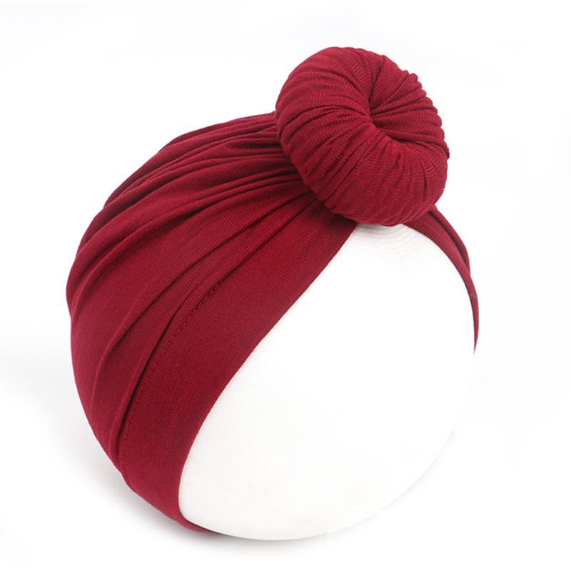 Khăn turban đội đầu thắt nút bằng vải cotton dành cho bé