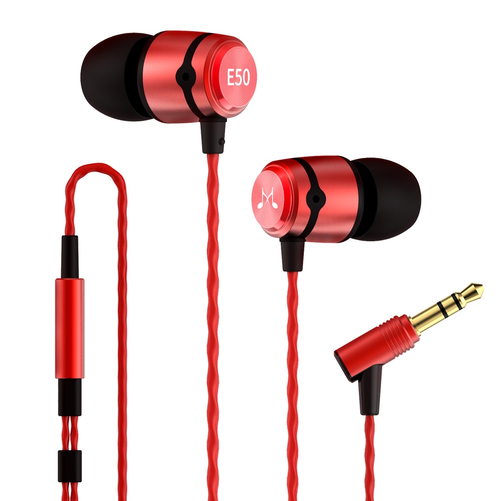 Tai Nghe Nhét Tai SoundMAGIC E50 Màu Đỏ/Đen Chống Ồn Thoải Mái