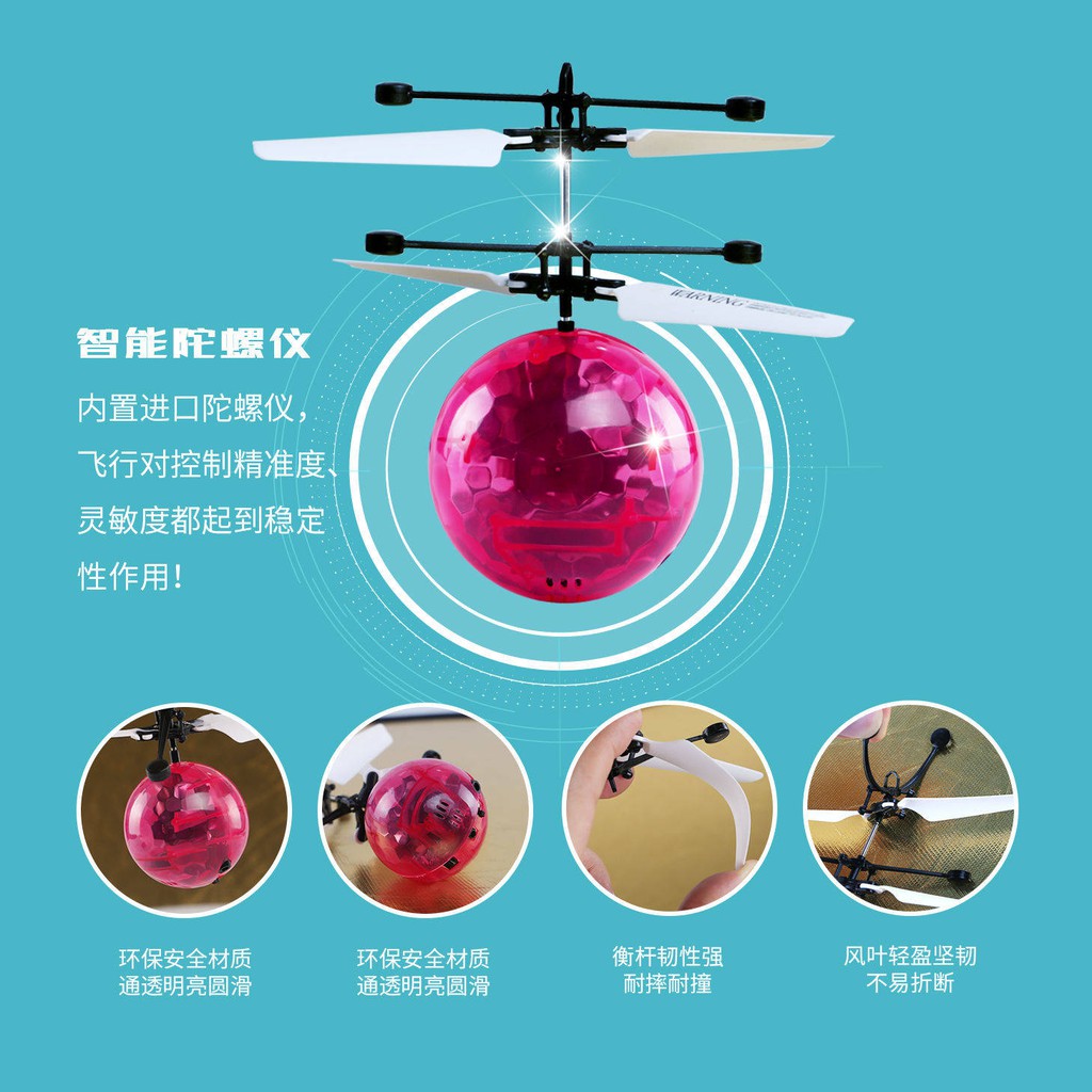Flycam đồ chơi Máy bay cảm ứng đầy màu sắc Levitation Ball Mini