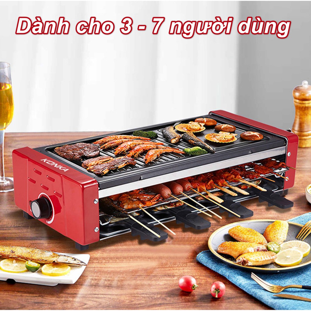 Bếp nướng 3 tầng đúc lò kiểu pháp 1500w 52x23cm - Home and Garden