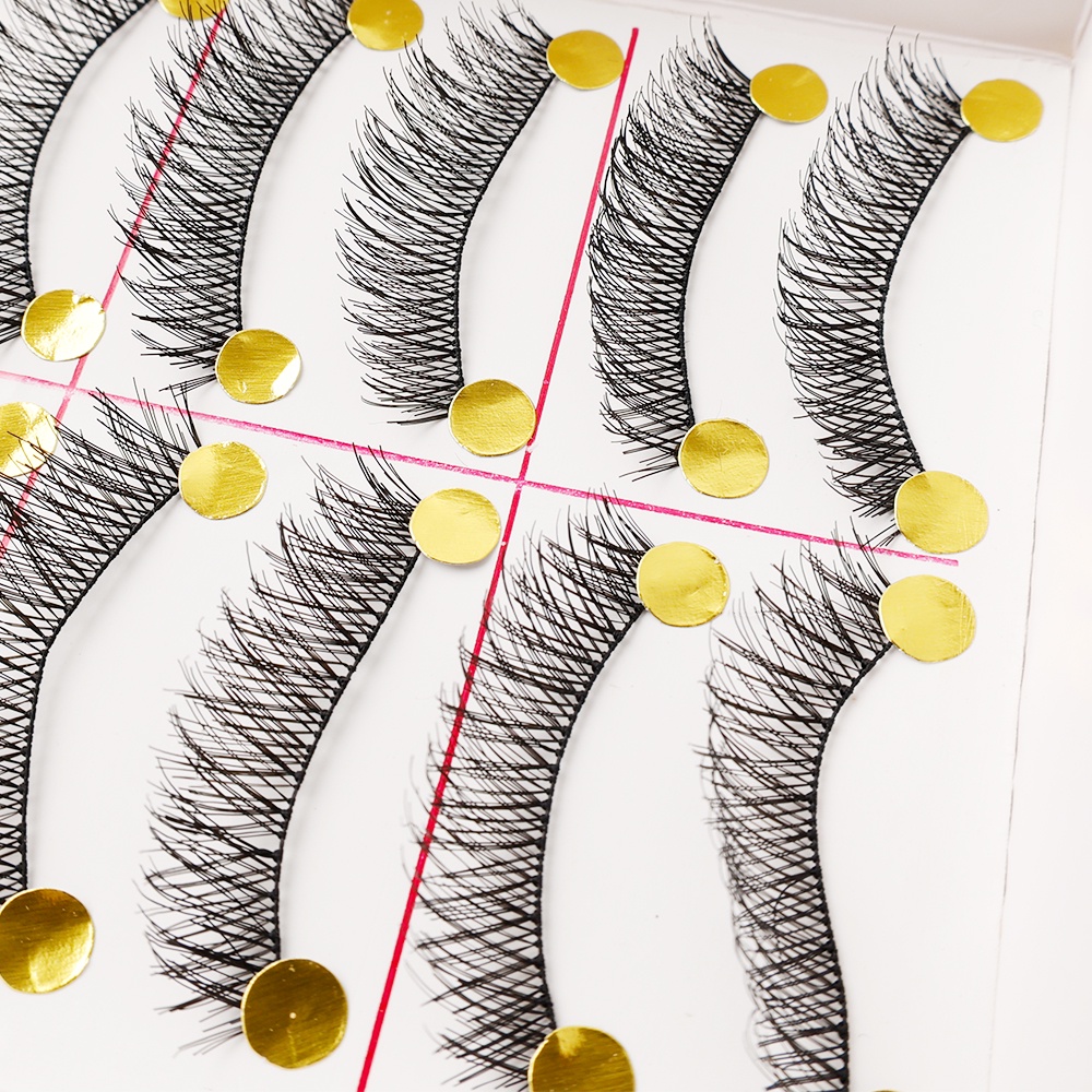 Set 10 Cặp Lông Mi Giả 3D Tự Nhiên Dành Cho Nữ