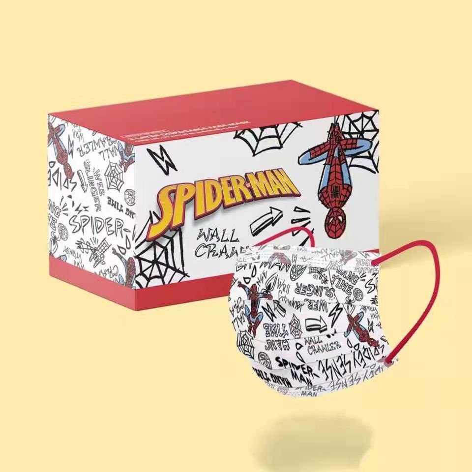 DISNEY Khẩu Trang 3 Lớp Chống Bụi Họa Tiết Marvel The Avengers Captain America