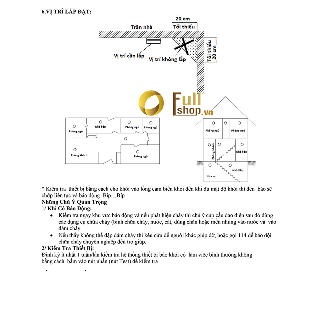 Thiết bị báo khói độc lập, báo khói không dây báo động tại chỗ