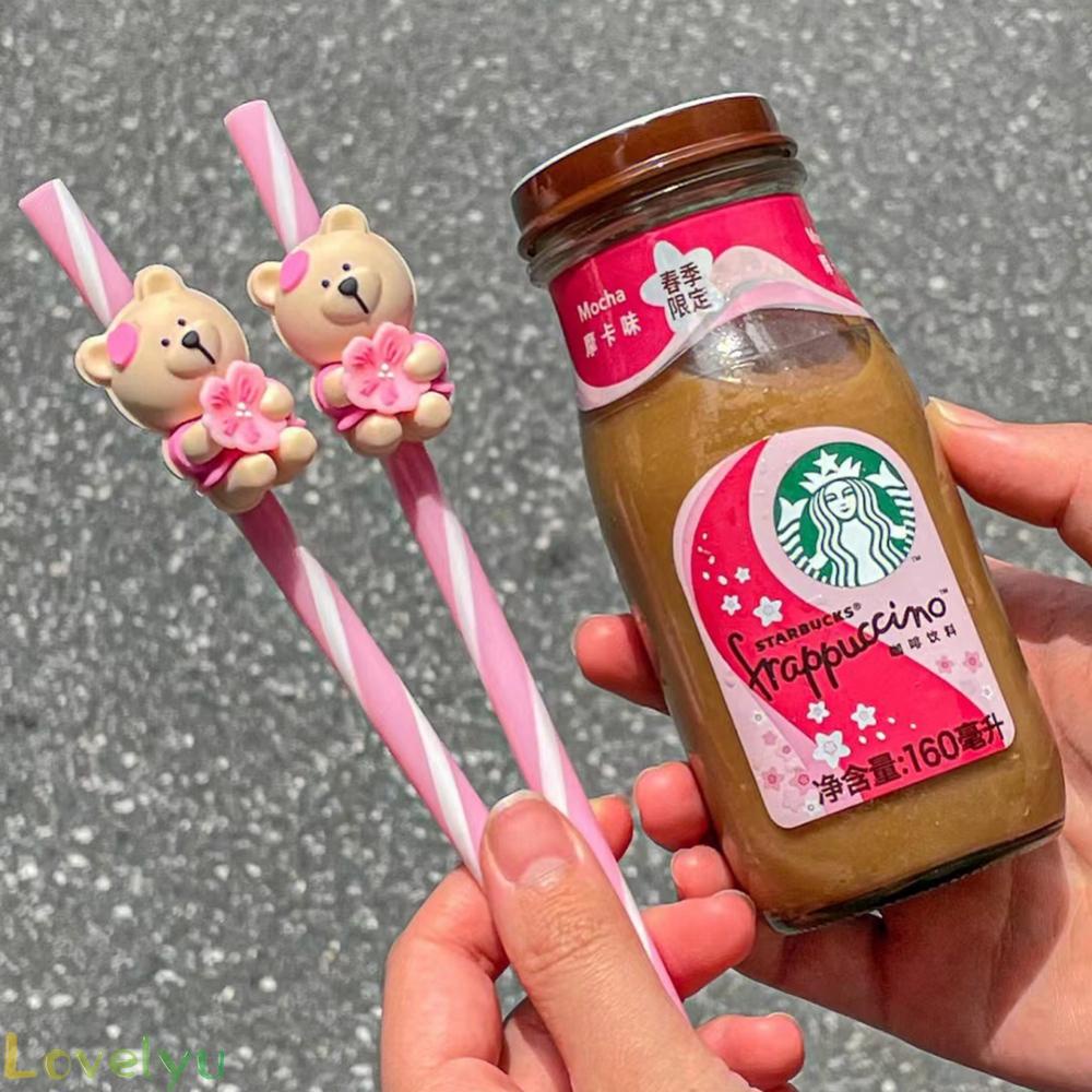 ◀READY▶Silicone Straw Plug Starbucks Reusable Straws plug Dust-proof and leakage Cute Drinking Splash Proof Straw Cap# Good Quality