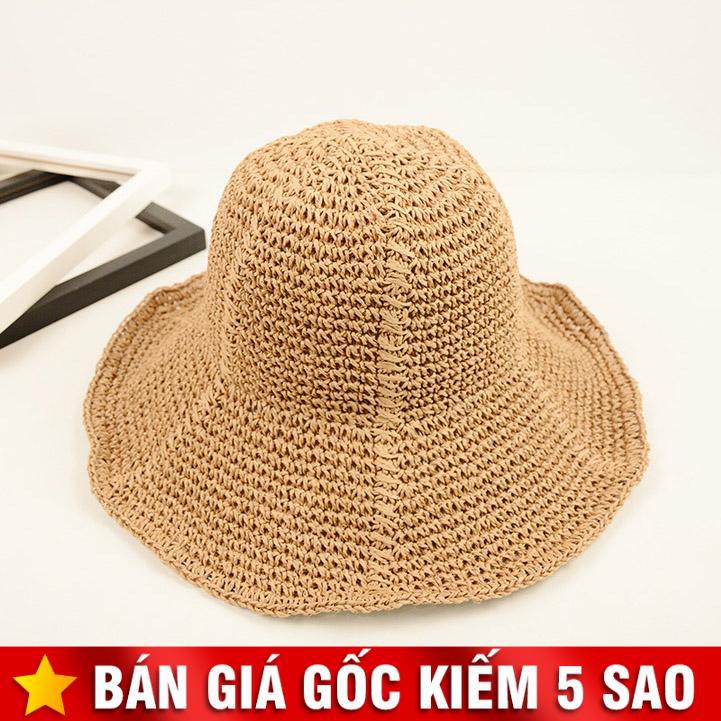 Nón Cói Đi Biển Vành Rộng Gân Dọc Chất Dày Đẹp P1675