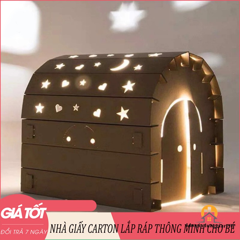 Nhà giấy carton lắp ráp cho bé - Nhà lắp ghép thông minh, Sáng Tạo và An Toàn