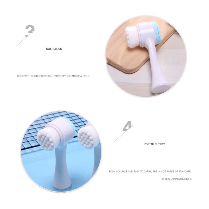 Dụng cụ cọ rửa mặt 2 đầu cầm tay