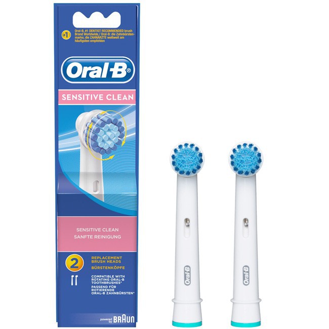 [HOT] Bộ 2 Đầu Bàn Chải Điện Cho Răng Nhạy Cảm Oral-B Sensitive Clean - Nhập khẩu từ Úc - Còn Hàng