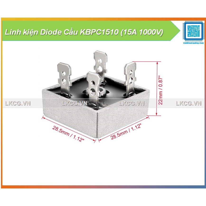 Linh kiện Diode Cầu KBPC1510 (15A 1000V)