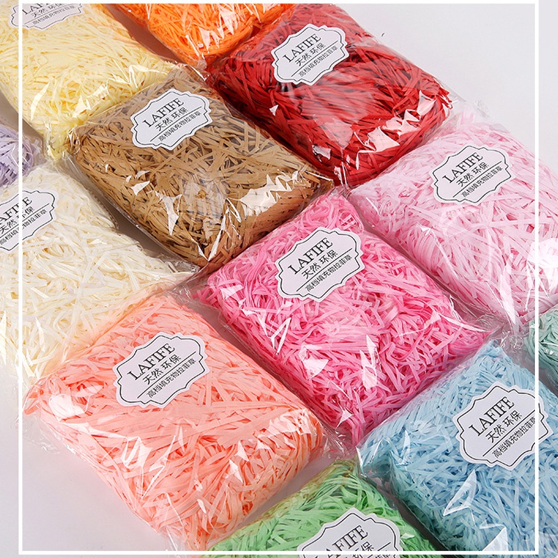 Túi 20g Hộp Giấy Cắt Sợi Nhỏ Thân Thiện Với Môi Trường Màu Kẹo Dùng Làm Quà Cưới