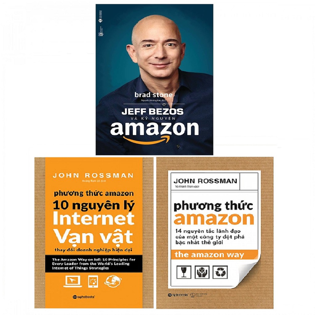 Sách - Combo Jeff Bezos Và Kỷ Nguyên Amazon +  Phương Thức Amazon (10 Nguyên Lý + 14 Nguyên Tắc ) ( 3 cuốn )