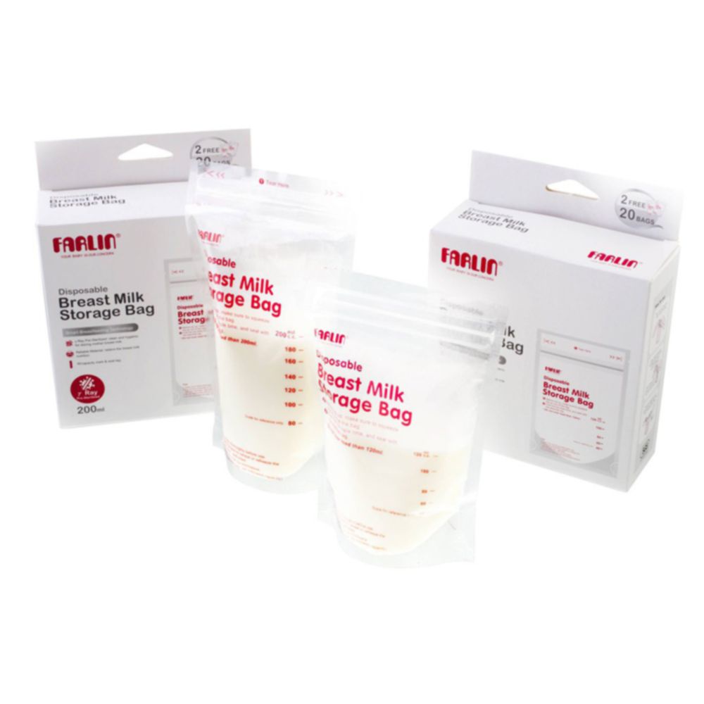 Túi trữ sữa Farlin loại 200ml không có BPA (hộp 22 túi)