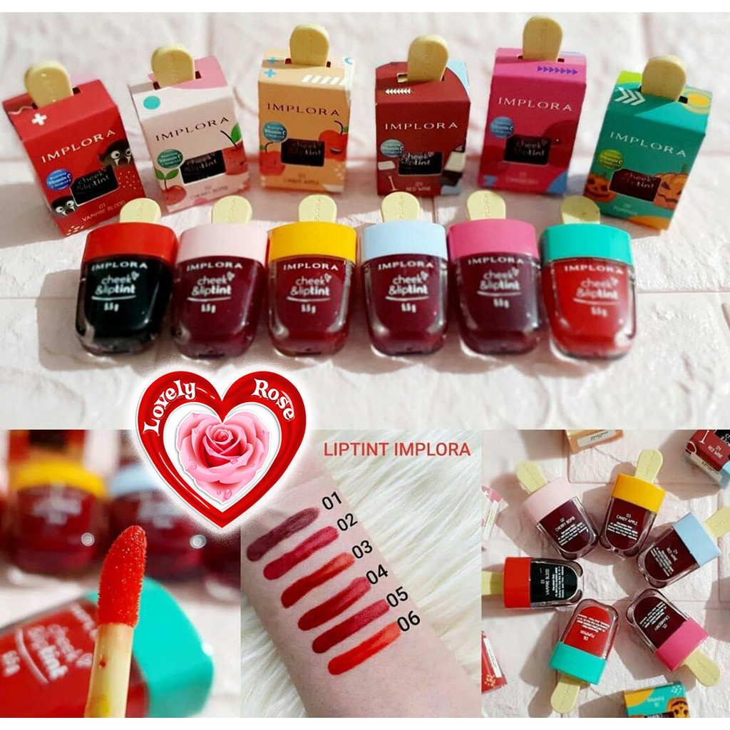 (hàng Mới Về) Son Tint Implora Trang Điểm Chuyên Nghiệp