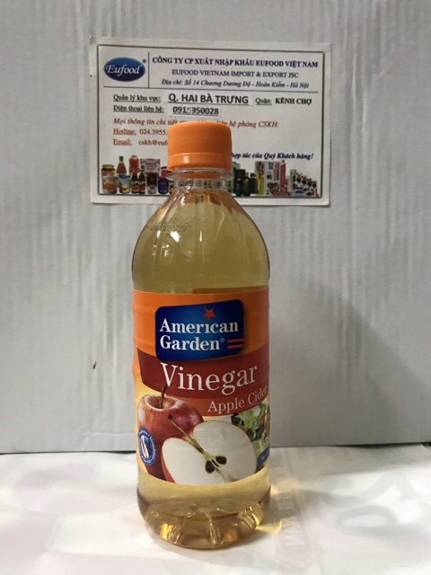 Giấm táo Mỹ 473ml - Nhập khẩu chính hãng, hiệu American Garden