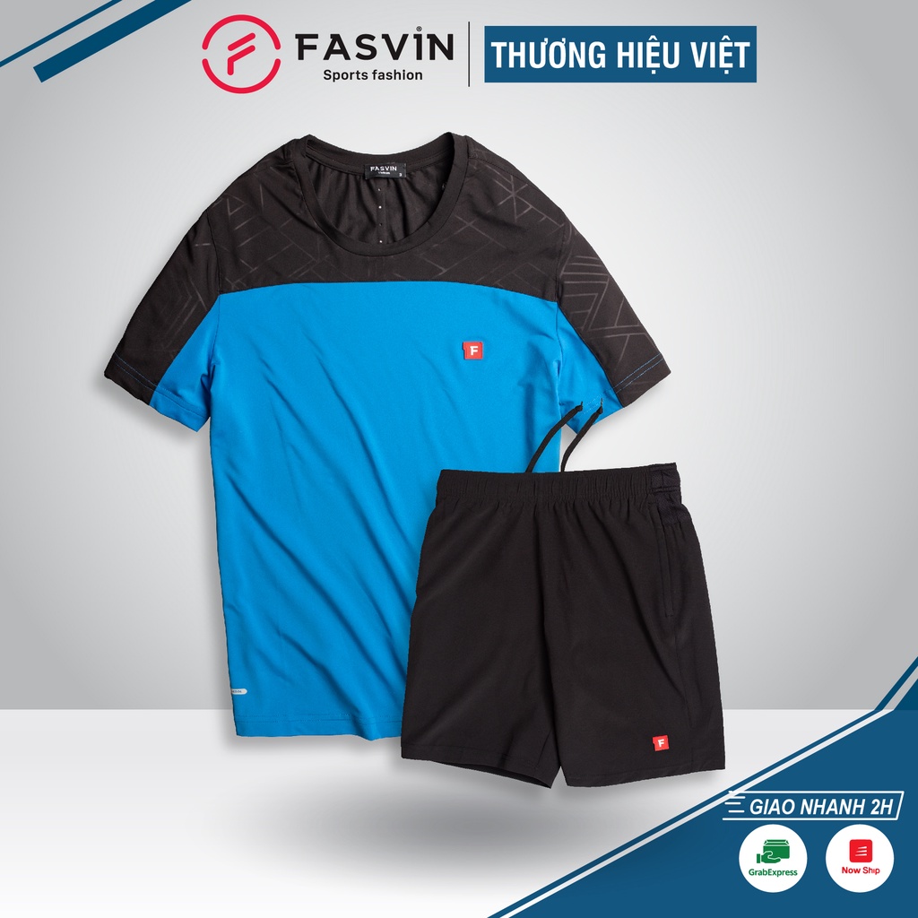 Bộ quần áo thể thao nam Fasvin AT20302.HN chất vải mềm nhẹ co giãn thoải mái