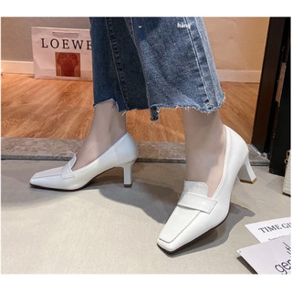 Giày loafer gót vuông ( 7cm)
