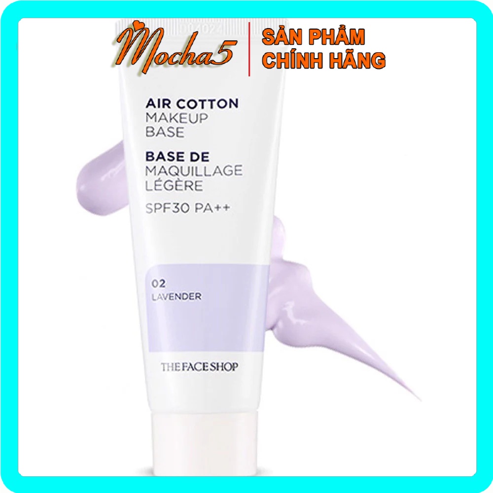 Kem lót The Face Shop Air Cotton Makeup Base TFS SPF30 PA++ 40ml kiềm dầu và hiệu chỉnh tông da