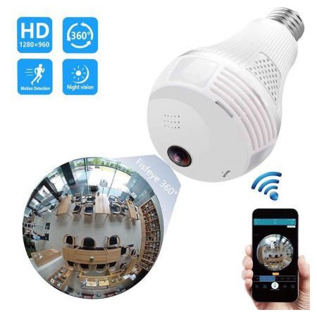 HOT -  Camera Wifi Hình Bóng Đèn Quan Sát Toàn Cảnh 360 Độ hàng chính hãng Yoosee