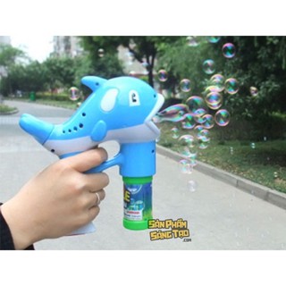 Súng bắn bong bóng nước hình cá 2 lọ