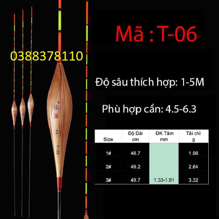 Hộp 3 Quả Phao Cỏ Câu Đài, Cỏ Lau Sậy Tự Nhiên 100% T-06