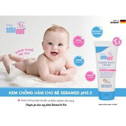 Kem Chống Hăm Tã Làm Mềm Da An Toàn Cho Bé Sebamed Đức pH5.5 (50ML)