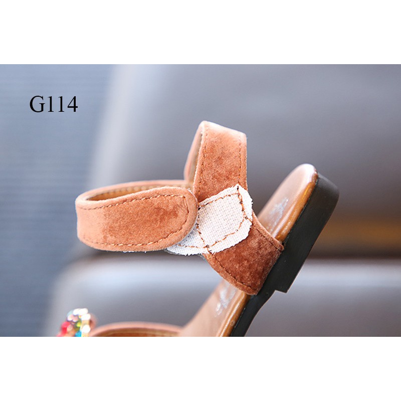 [SIÊU CHẤT LƯỢNG] THỜI TRANG SANDAL ĐÍNH HẠT CHỮ C CHO BÉ GÁI TỪ 1-4 TUỔI