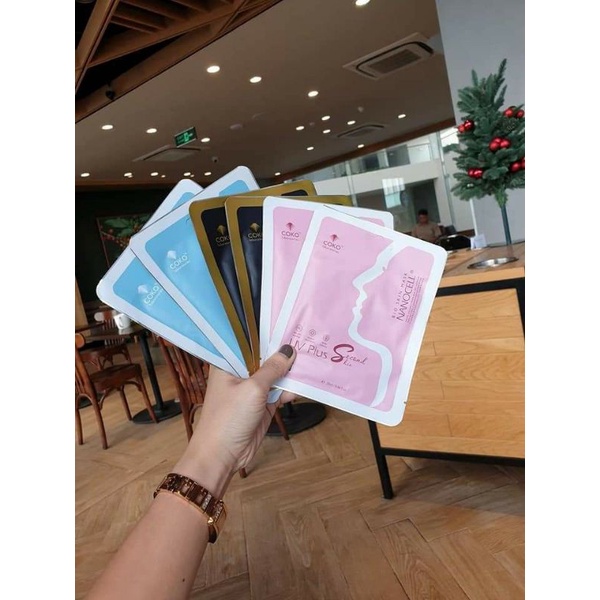 COMBO 3 LOẠI MẶT NẠ SINH HỌC COKO DƯỠNG ẨM, TRẮNG, CHỐNG LÃO HÓA