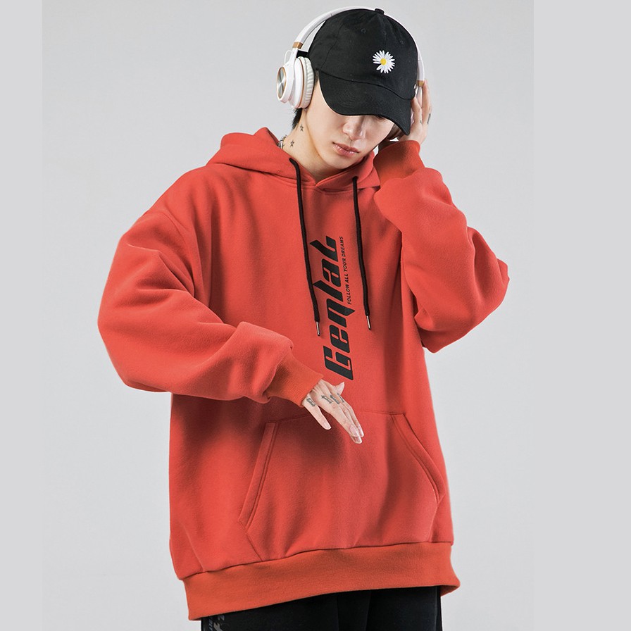 Áo hoodie form rộng Kat-Unisex chất nỉ loại 1 dày dặn | BigBuy360 - bigbuy360.vn