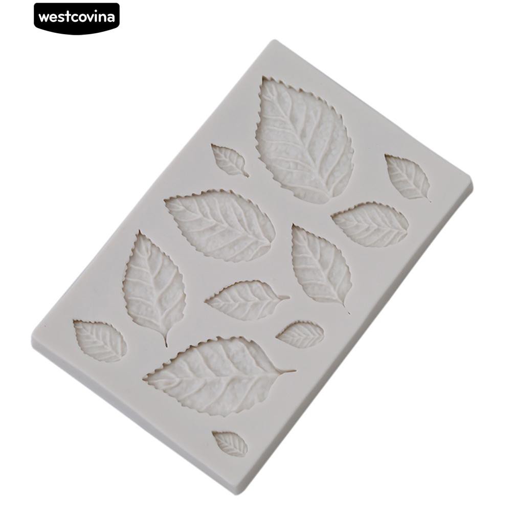 Khuôn làm bánh silicon thủ công kiểu dáng chiếc lá xinh xắn
