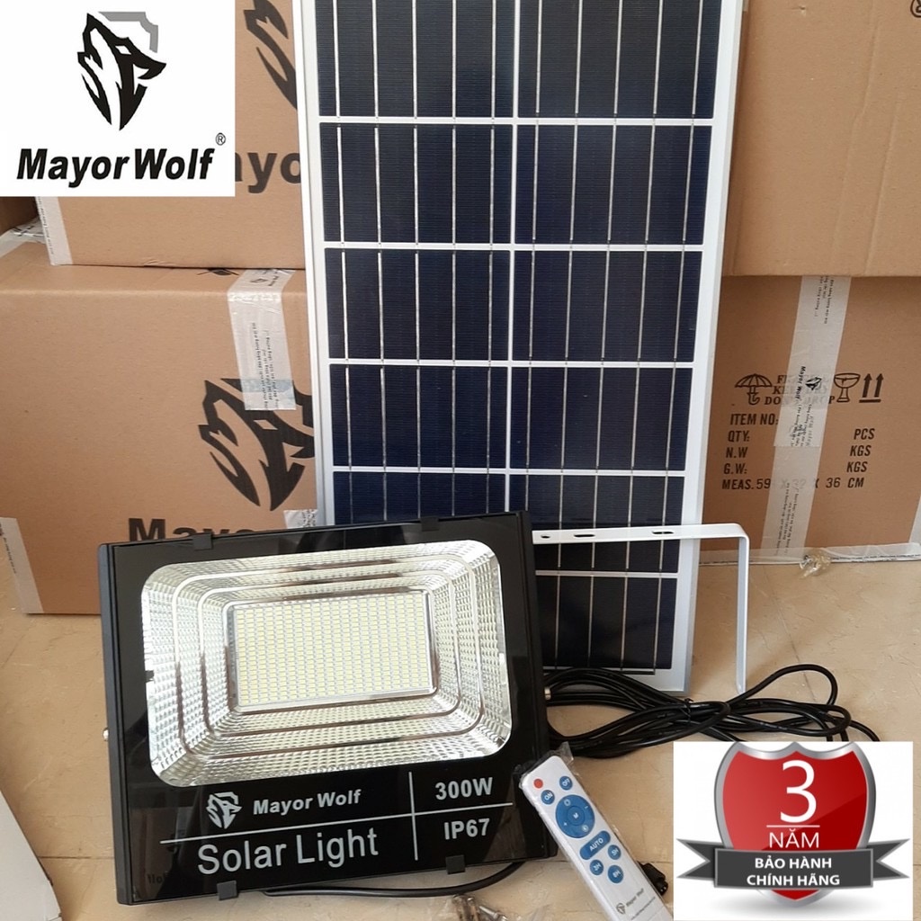 Đèn năng lượng mặt trời  LY-TGD001  300W Đèn phù hợp treo nhiều vị trí khác nhau, do có dây dài 5m kết nối